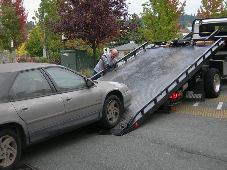 this image shows light-duty towing in Marlborough, MA